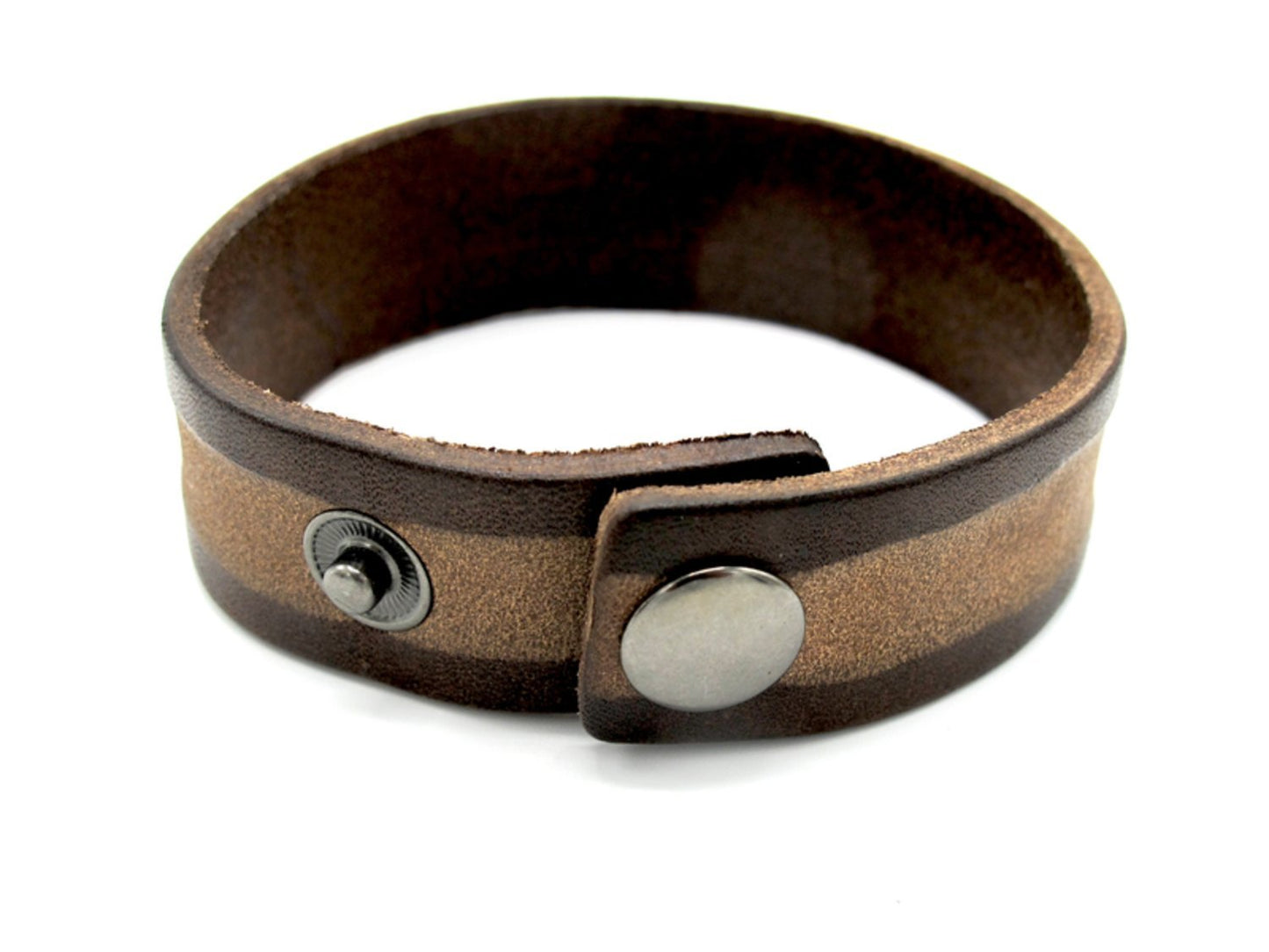 Brun läderarmband