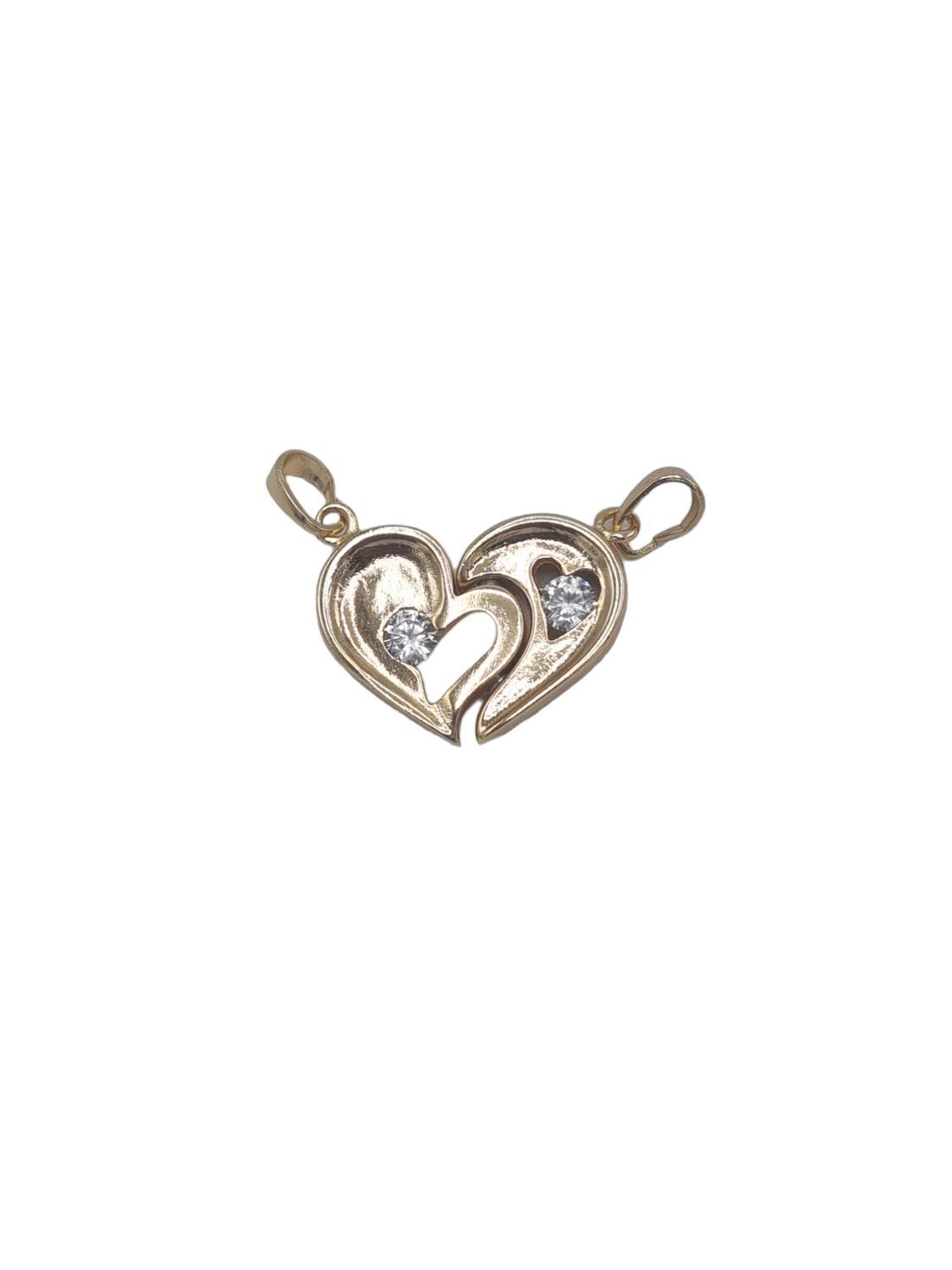 Broken heart gold-colored locket