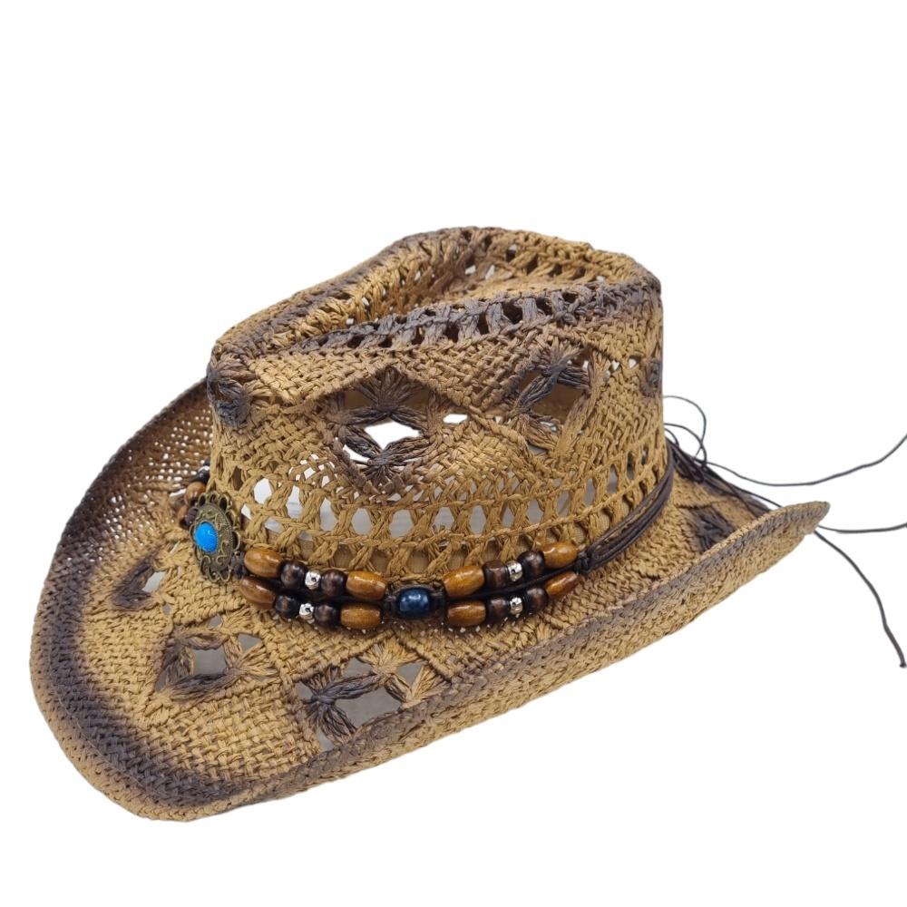 Cowboyhatt Blue medallion white