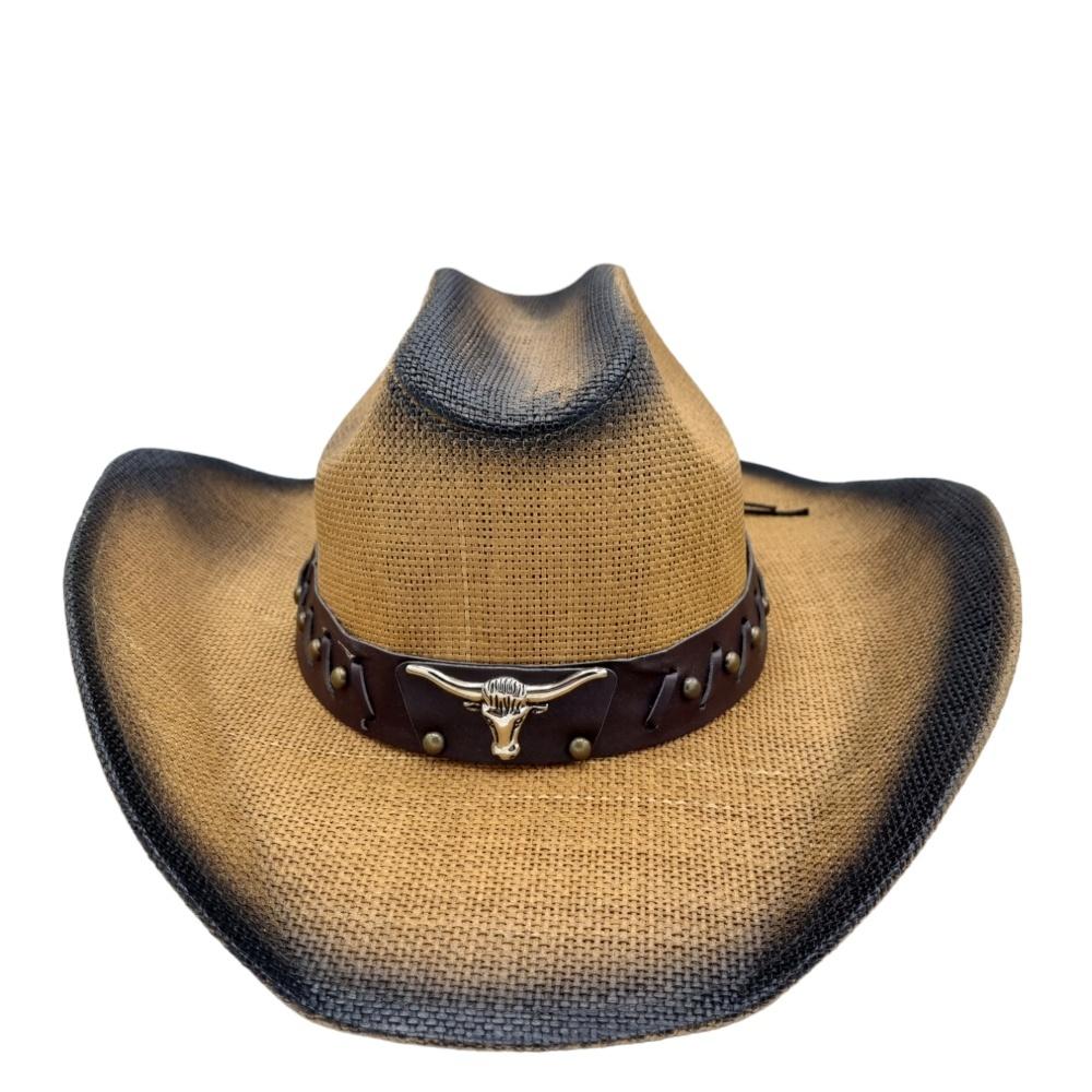 Cowboyhatt Blue medallion white