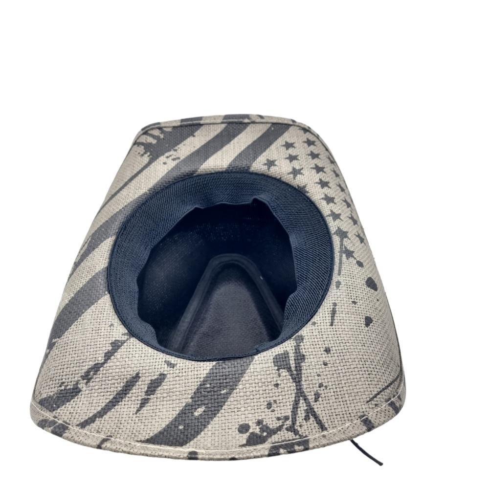 Cowboyhatt Blue medallion white