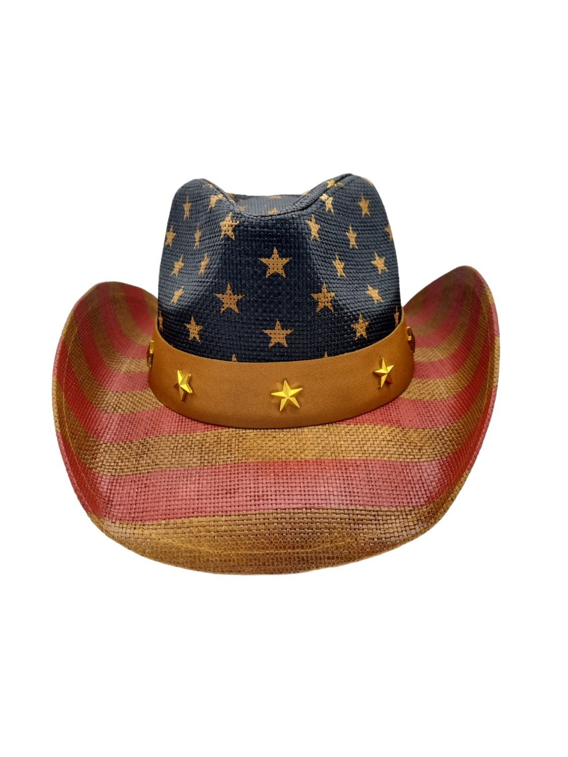 Cowboyhatt Blue medallion white