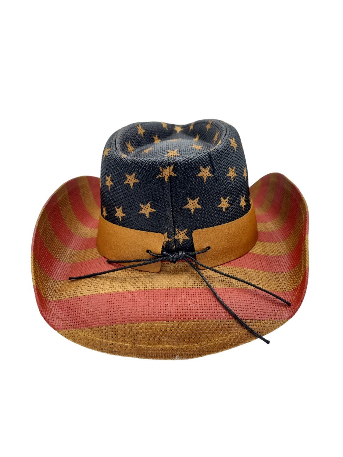 Cowboyhatt Blue medallion white