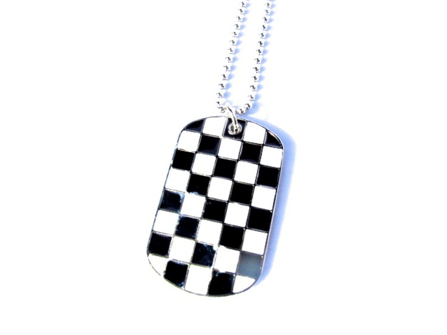 Dog Tag Halsband Schackrutor