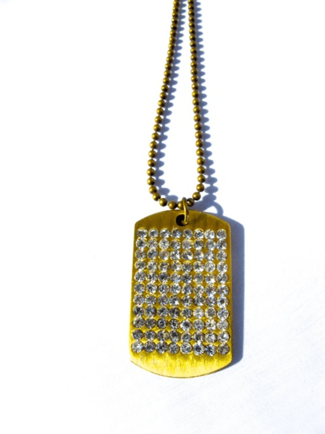 Dog Tag Halsband med kristaller