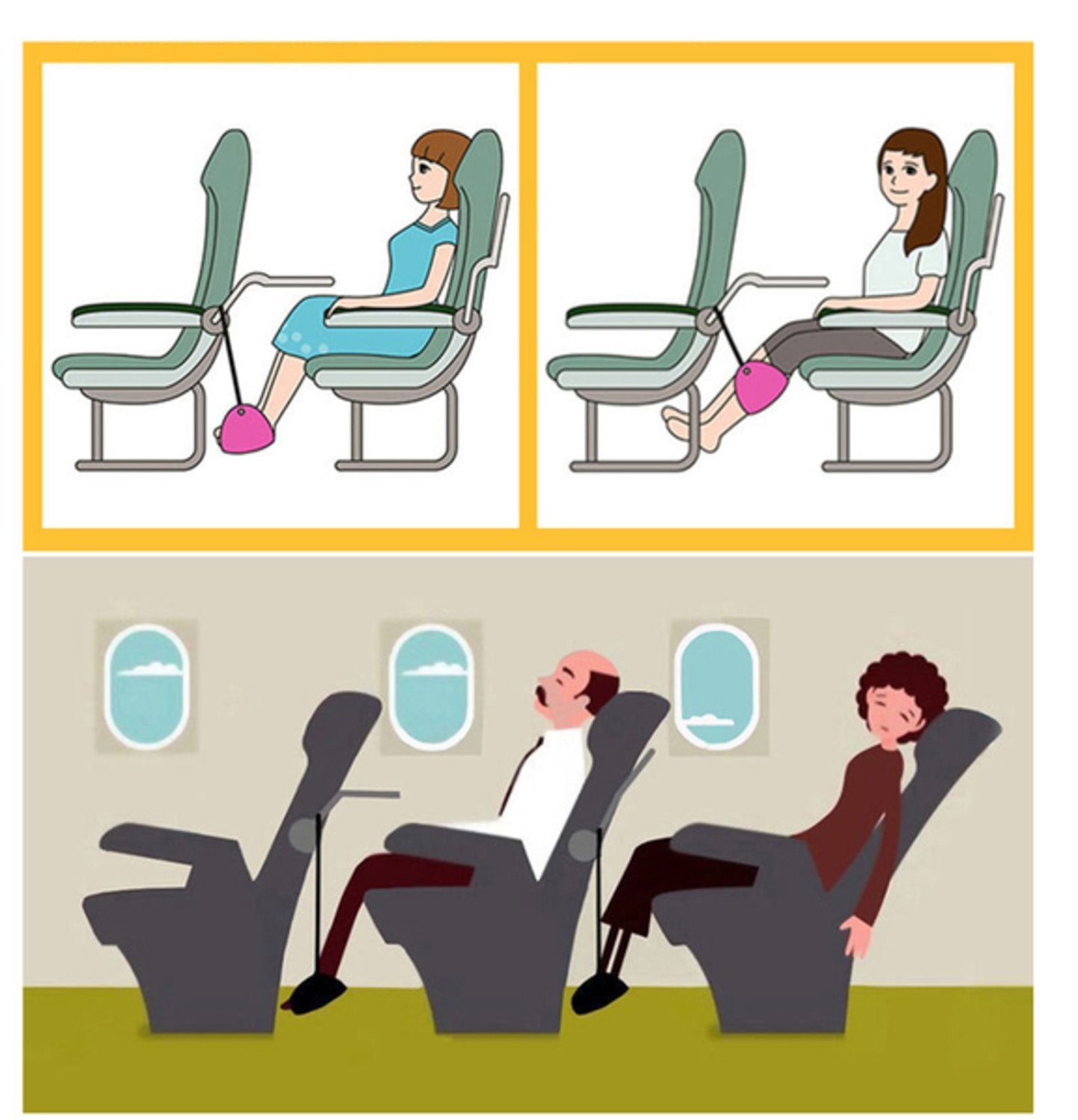Hängmatta för fötter hammock flygplan - COMFY HANGER (Flygresor) - Hiprock