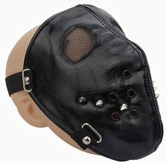 Lädermask med nitar