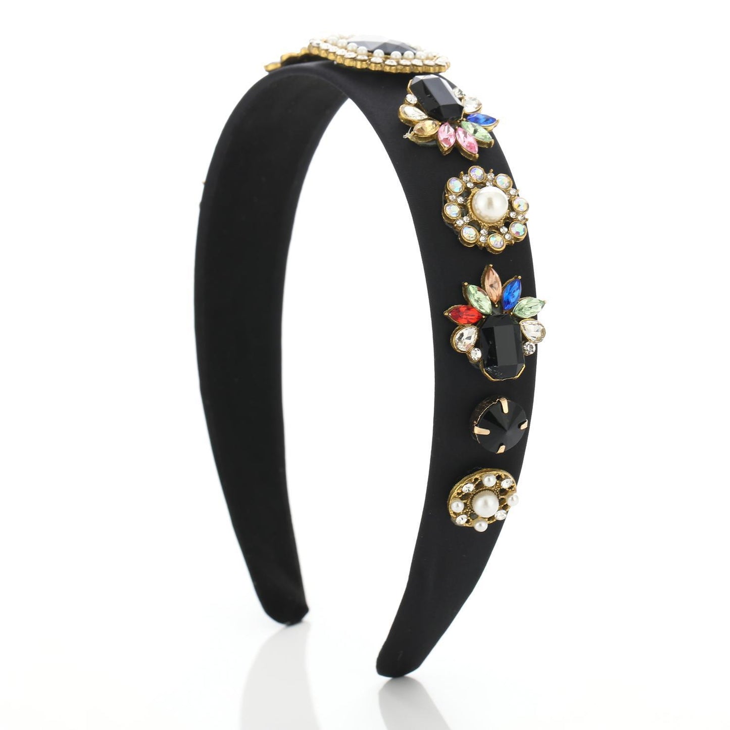 Lyxig diadem med handmonterade kristaller