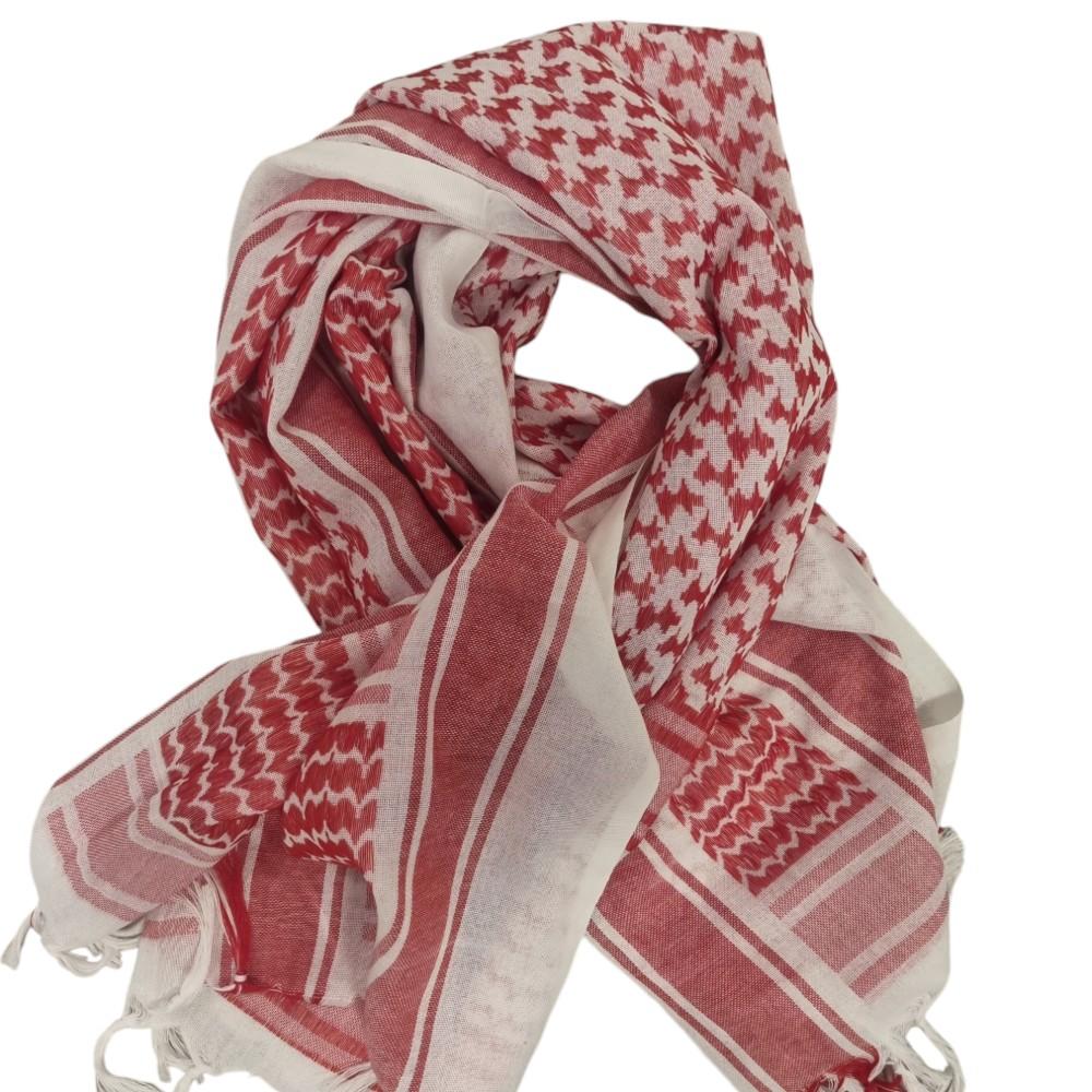 Palestinasjal Keffiyeh - Röd och vit - scarf - Hiprock