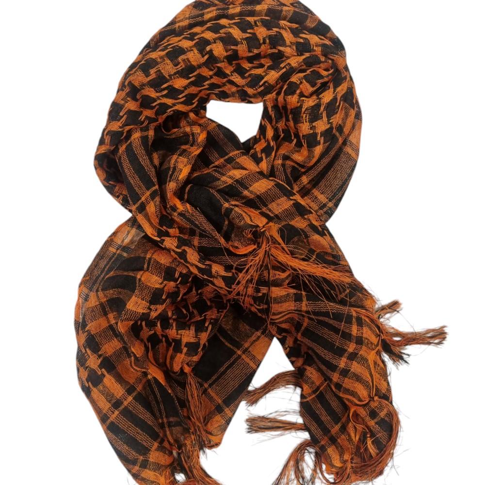 Palestinasjal keffiyeh - Orange och svart - scarf - Hiprock