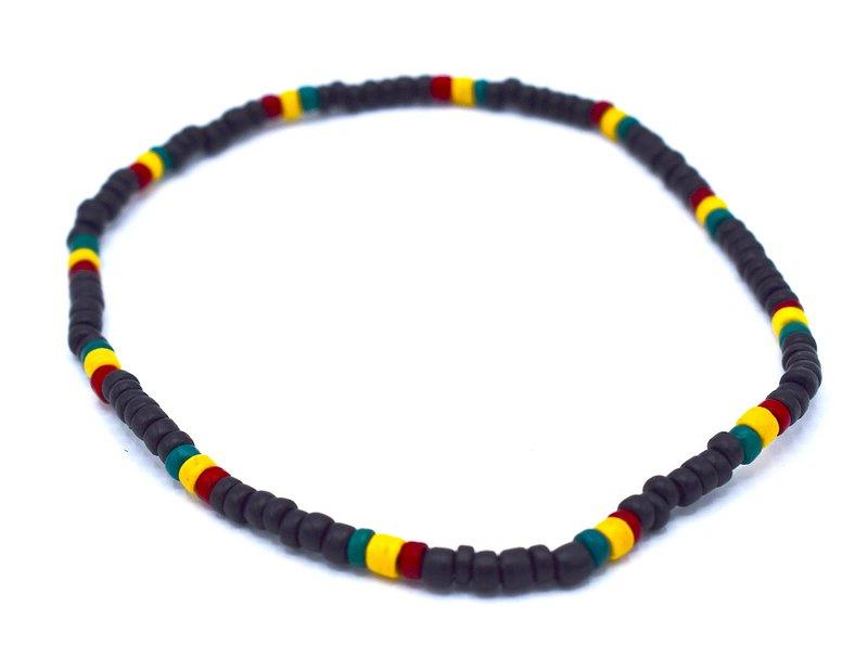 Rasta pärlhalsband - elastiskt