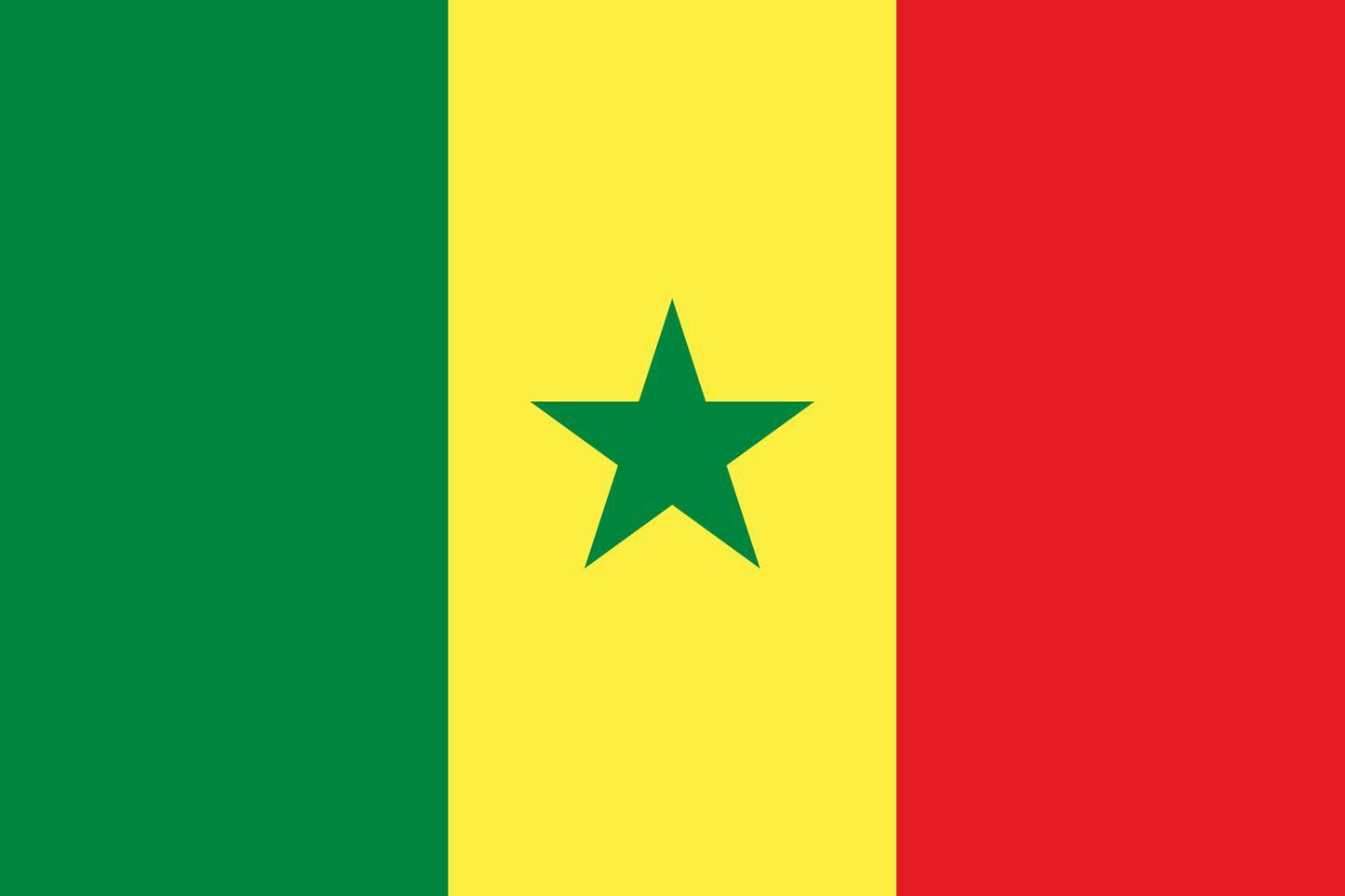 Senegal flagga - Hiprock