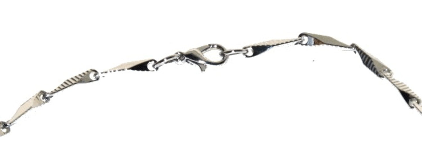 Silverfärgad halsband Majon
