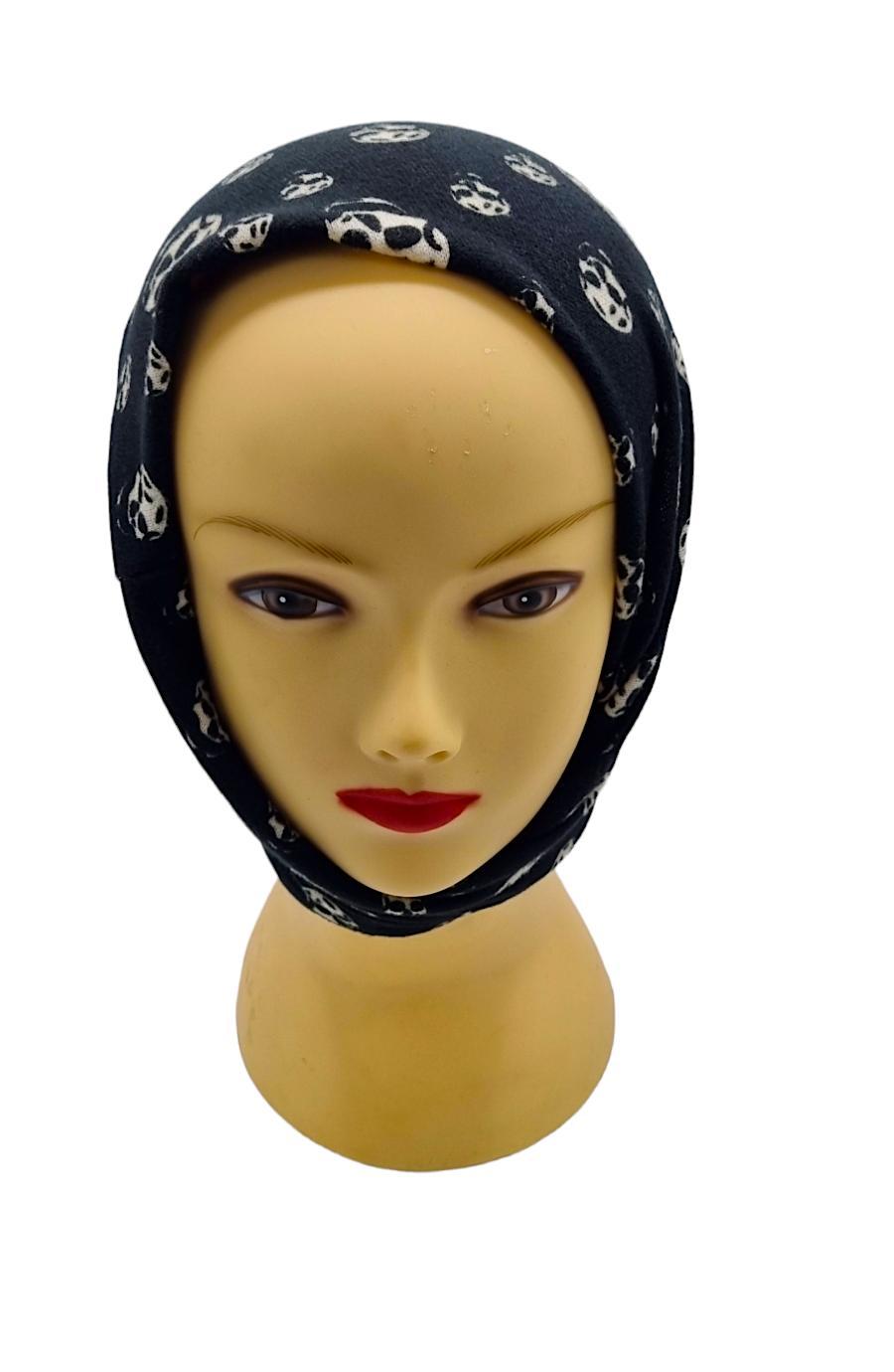 Svart Ansiktsmask dödskalle Scarf Ny multifunktionell sömlös