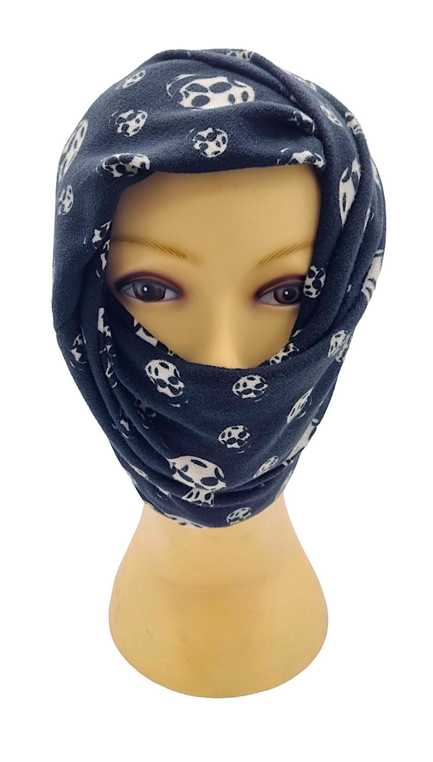 Svart Ansiktsmask dödskalle Scarf Ny multifunktionell sömlös