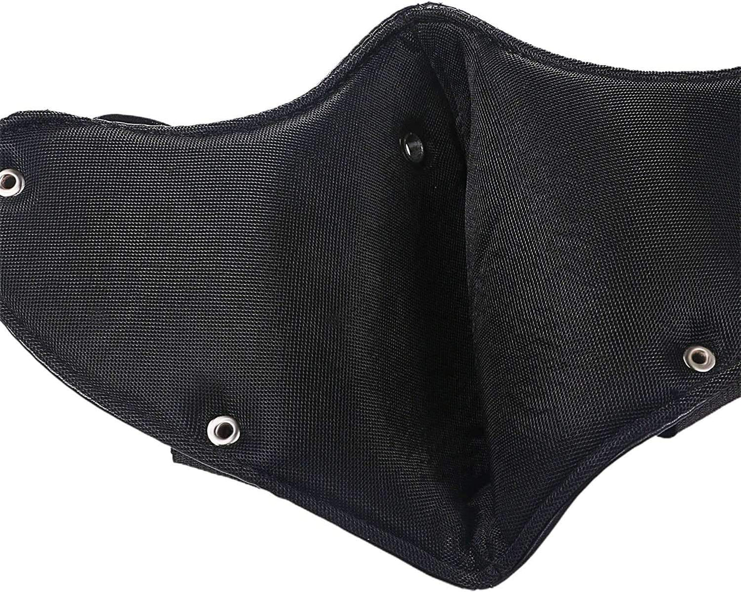 Svart halvmask läder mun med tänder – produktbild – Hiprock