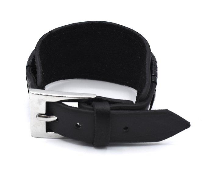 Svart läderarmband stilren