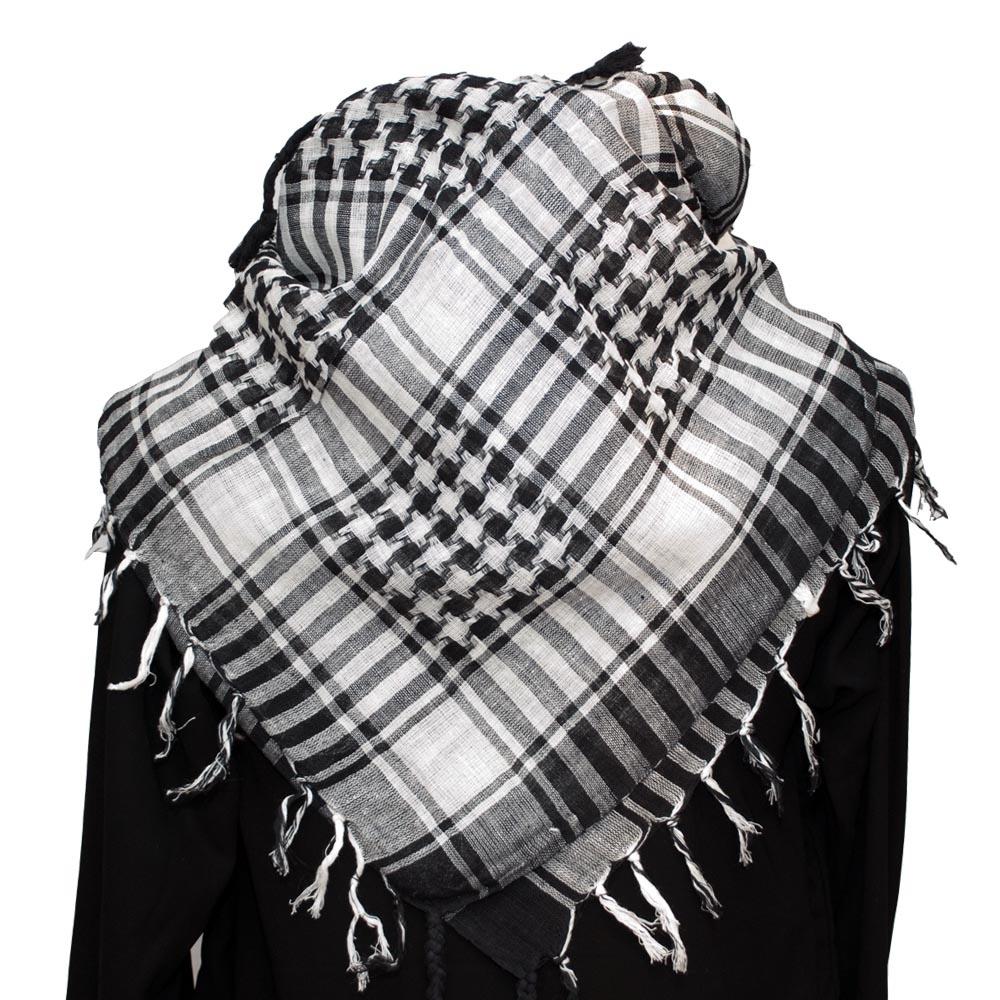 Svart och vit Keffiyeh sjal scarf - Hiprock