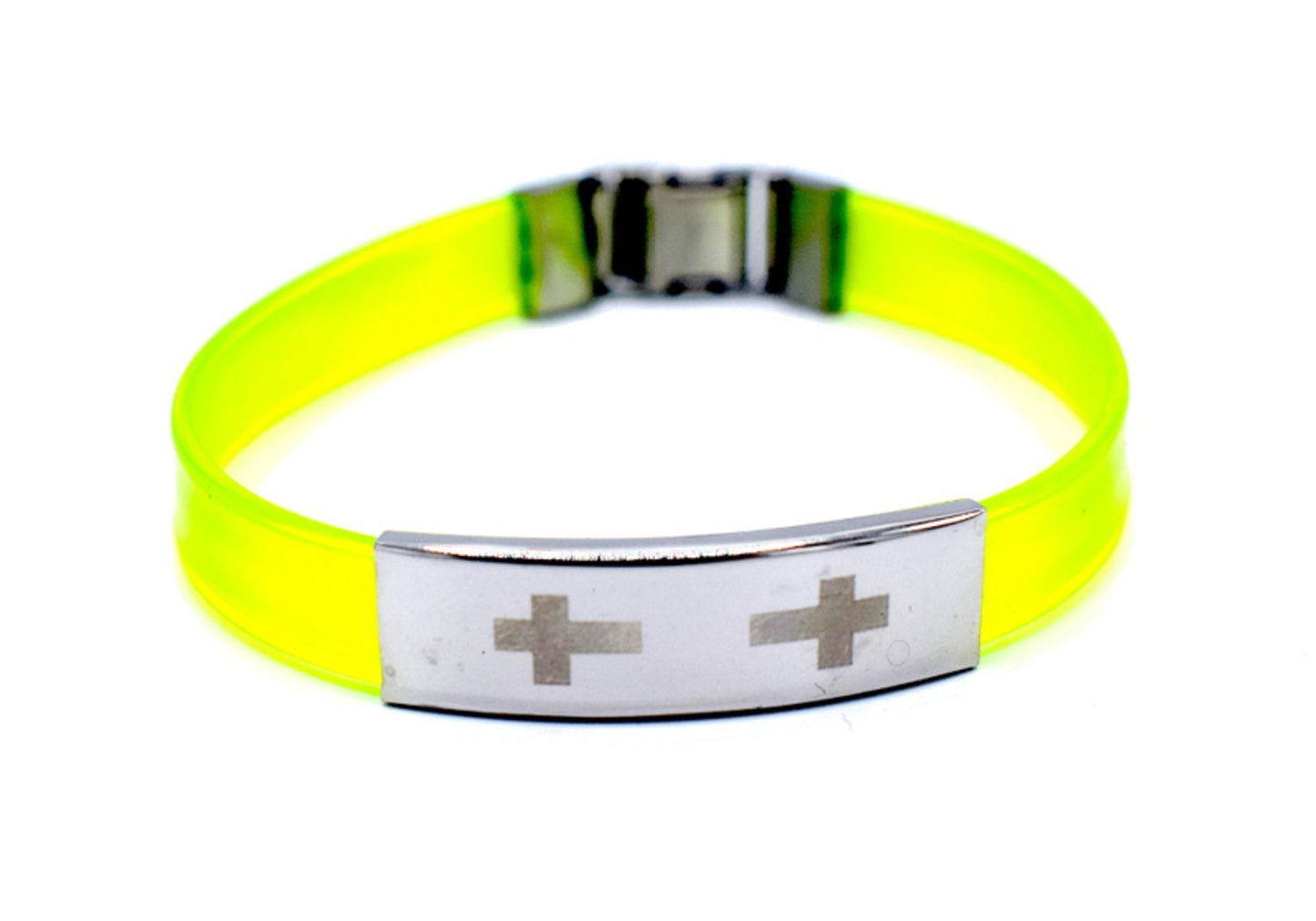 TVÅ KORS GUL/GRÖN ARMBAND