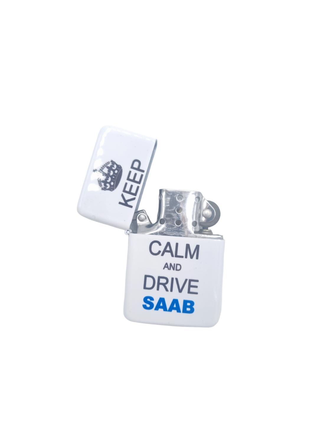 Bensintändare  Keep calm and drive SAAB - Hiprock 