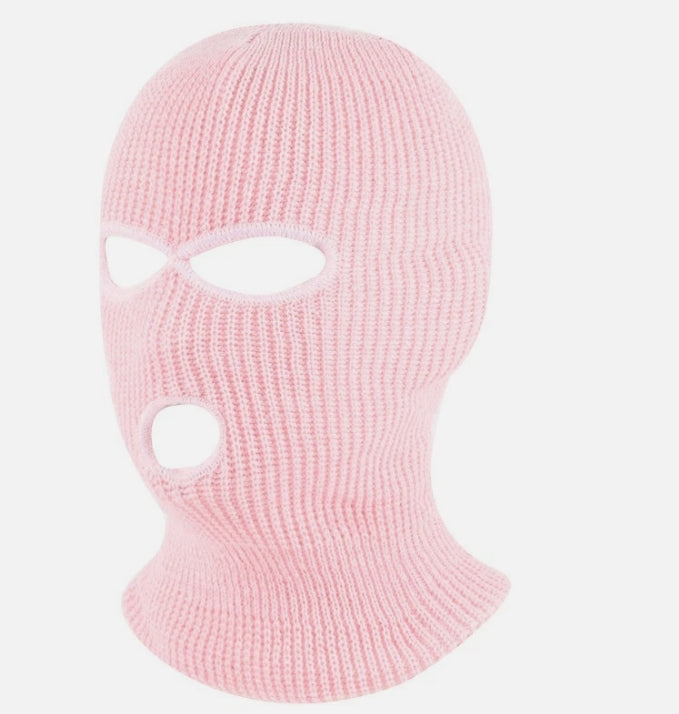 Blå Rånarluva – Stickad Balaclava med Attityd