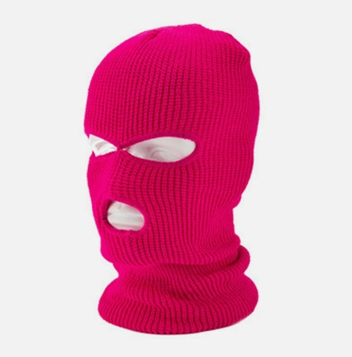 Blå Rånarluva – Stickad Balaclava med Attityd