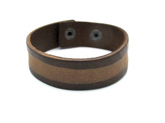 Brun läderarmband