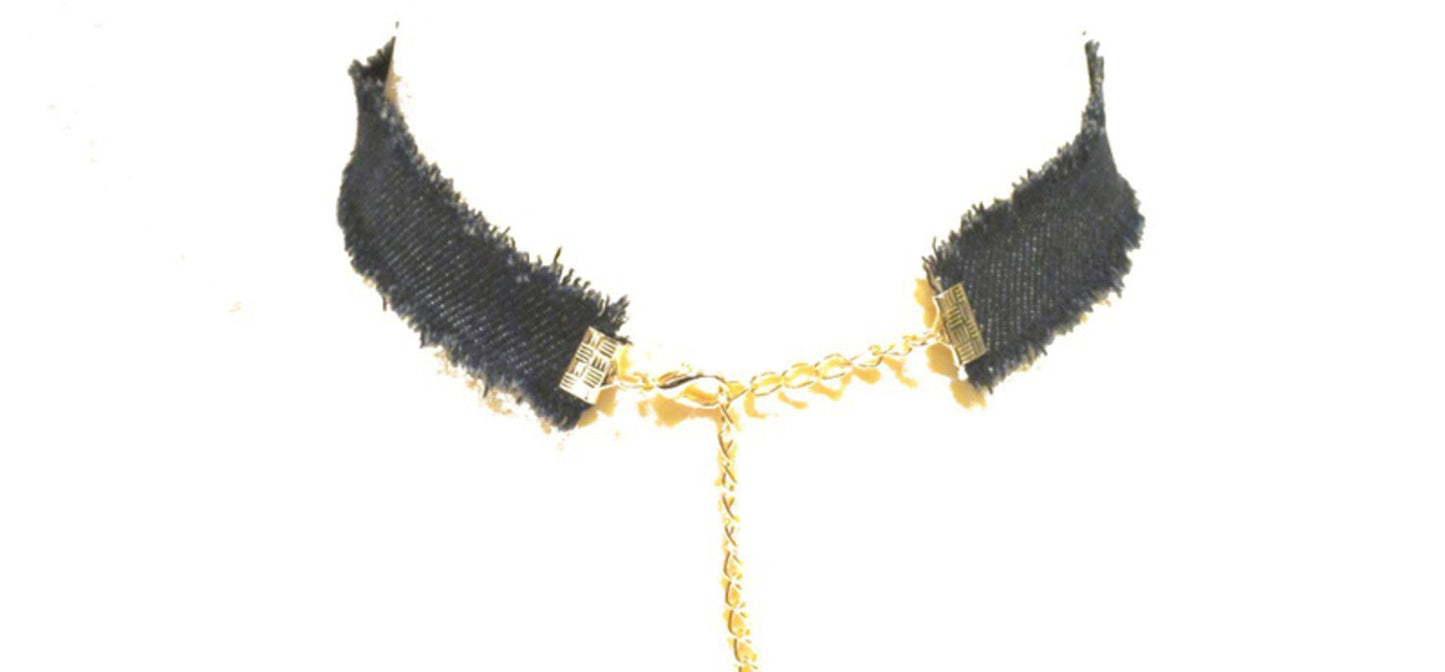 Choker halsband - Jeanstyg