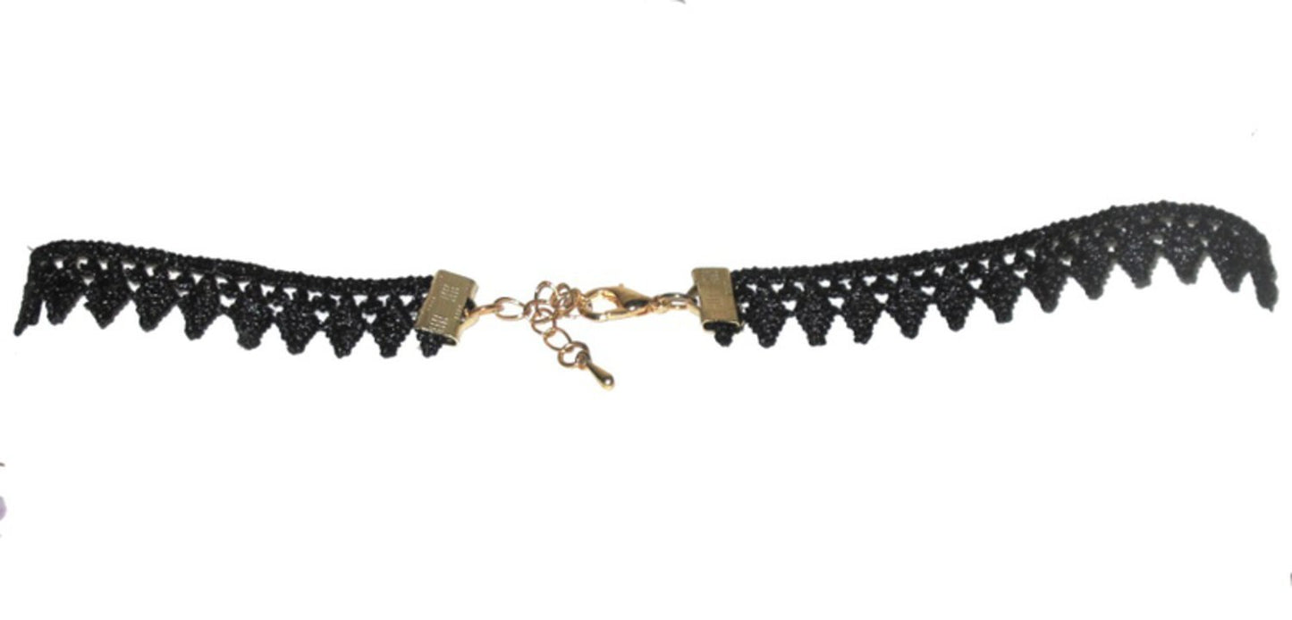 Choker halsband - svart tyg