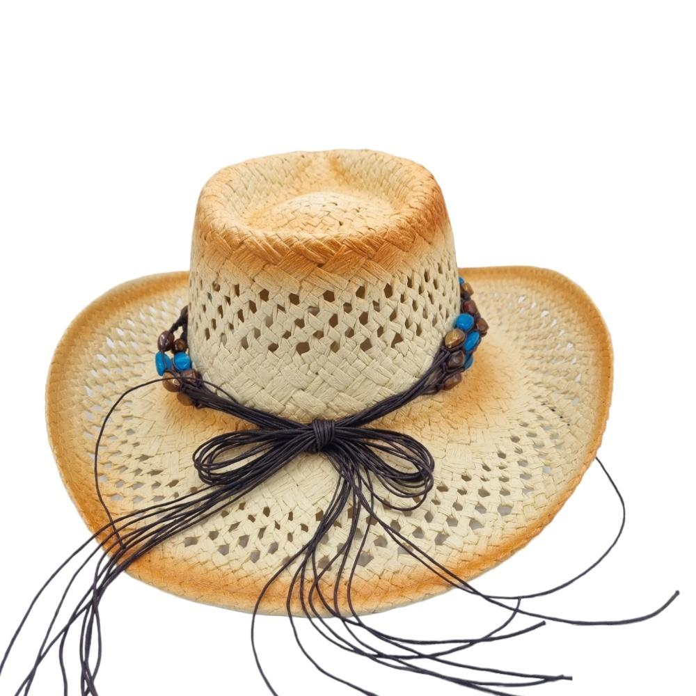 Cowboyhatt Blue medallion white