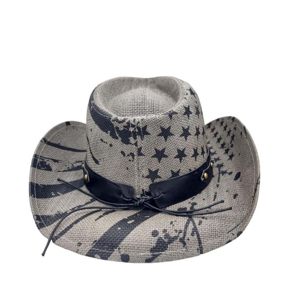 Cowboyhatt Blue medallion white