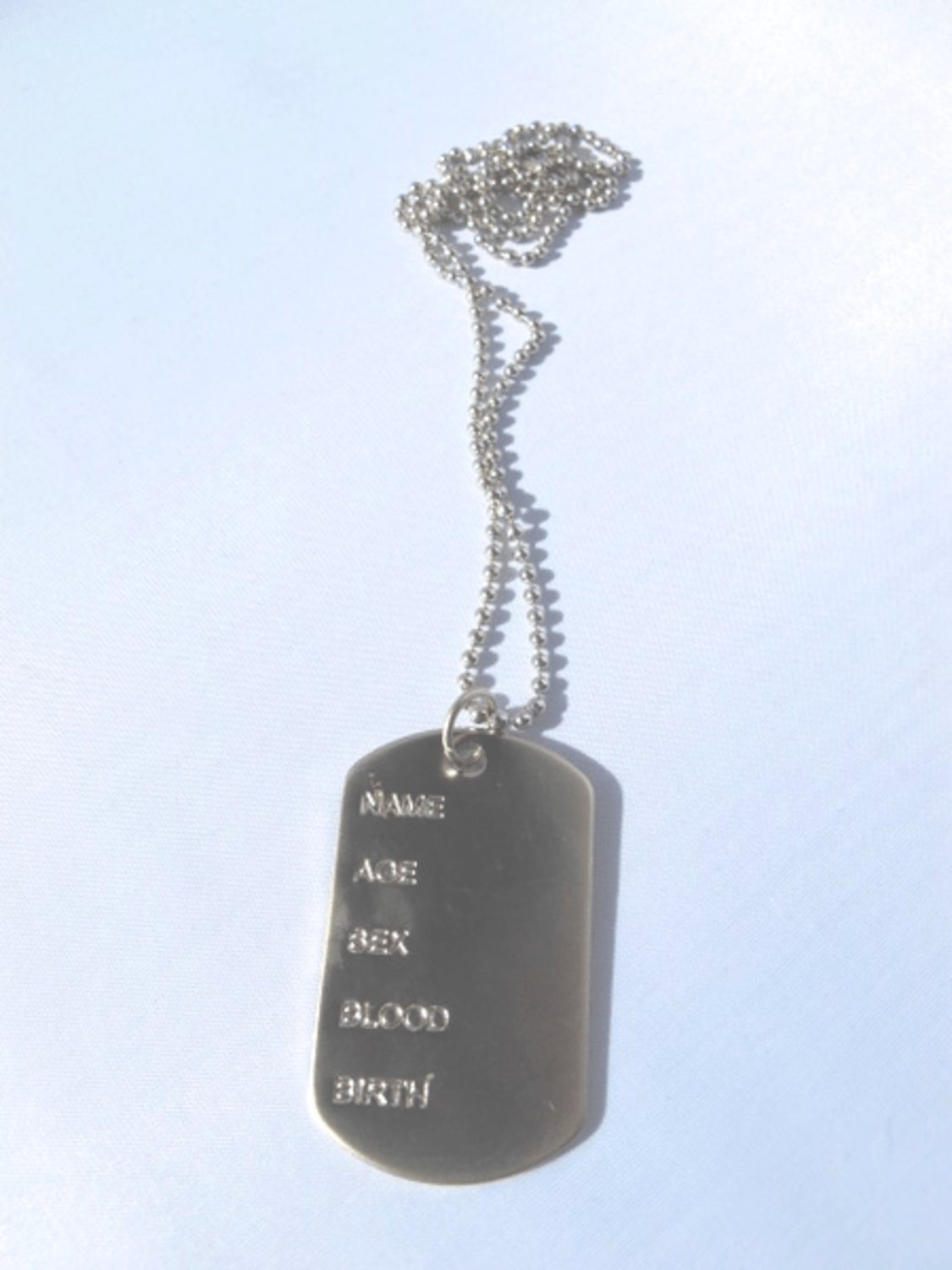 Dog Tag Halsband Silverfärgad