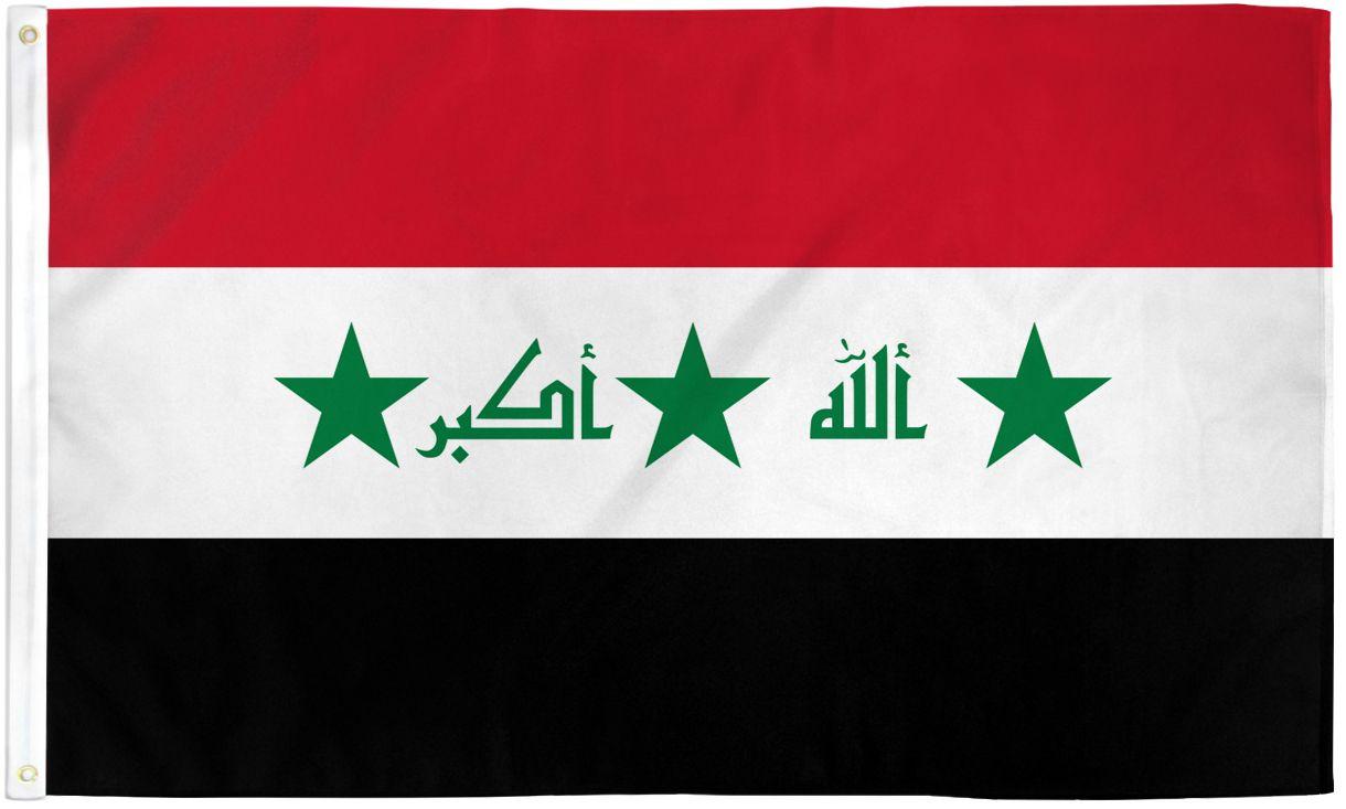 Flagga - Irak (Gammal med stjärnor )