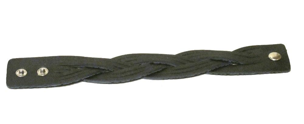 Flätat läderarmband