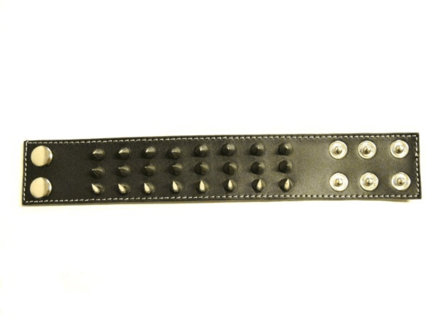 Läderarmband med spike nitar