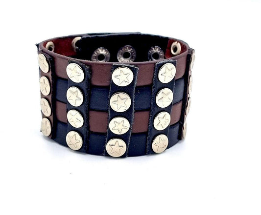 Läderarmband med stjärnor