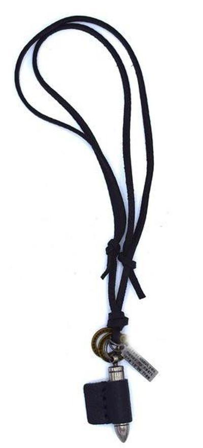 Läderhalsband med kula