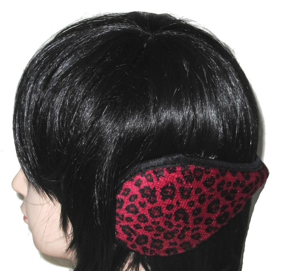 Leopard röda öronmuffar