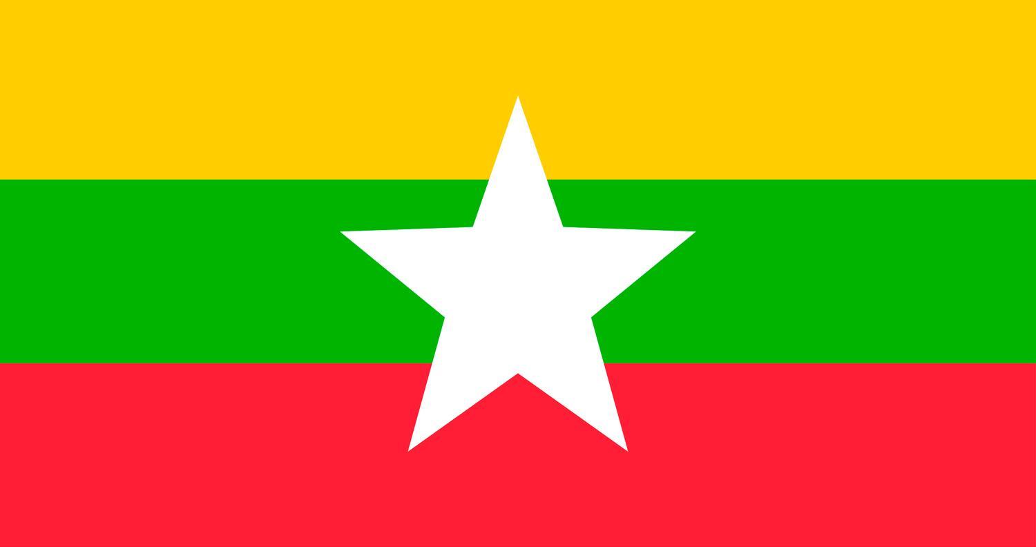 Myanmar flagga - Hiprock 
