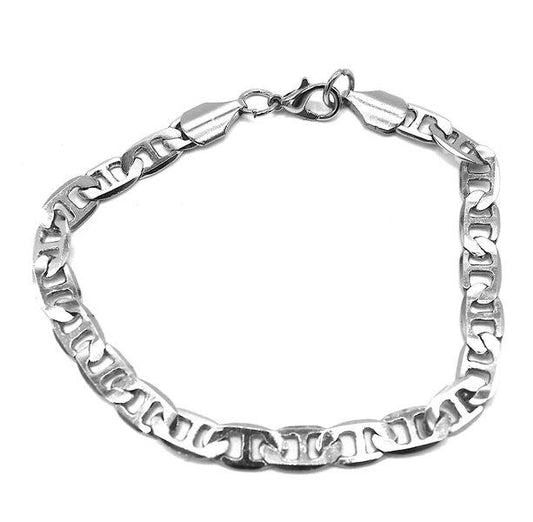 Silverfärgad Kedjearmband