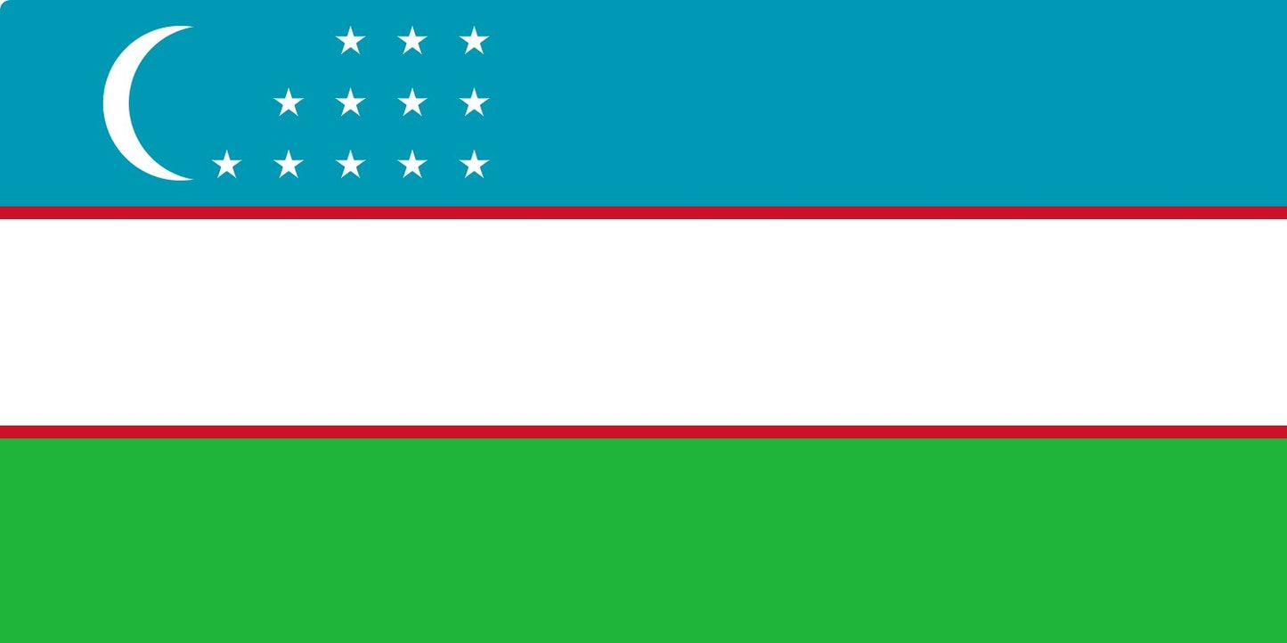 Uzbekistan flagga - Hiprock 