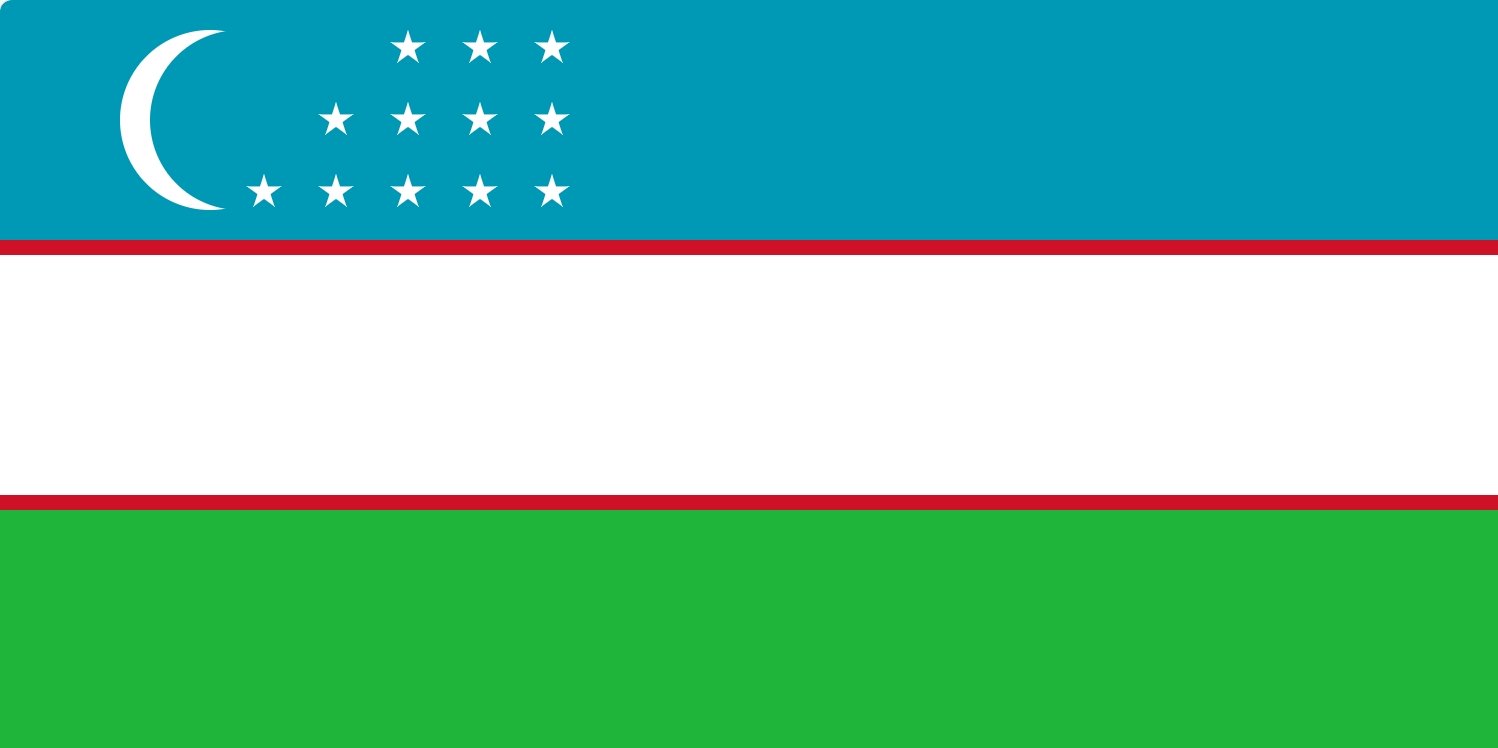 Uzbekistan flagga - Hiprock 